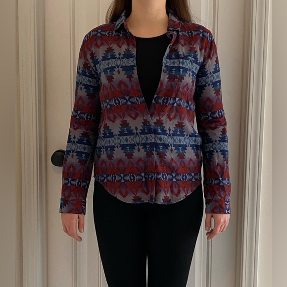 URBAN OUTFITTERS - Boho tribal print flannel shirt - Picture 2 of 5